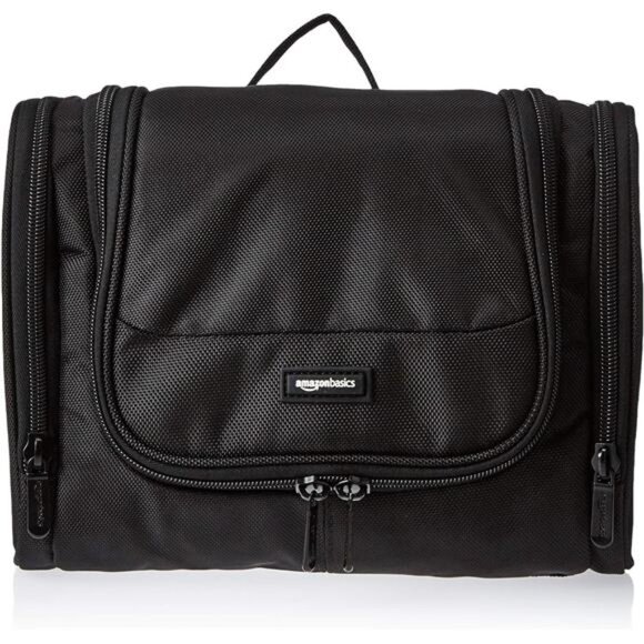 Hanging, Travel Toiletry Bag Organizer, Shower Dopp Kit, Black